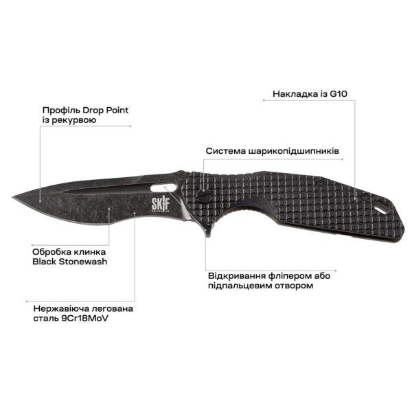 Ніж Skif Defender II BSW к:black