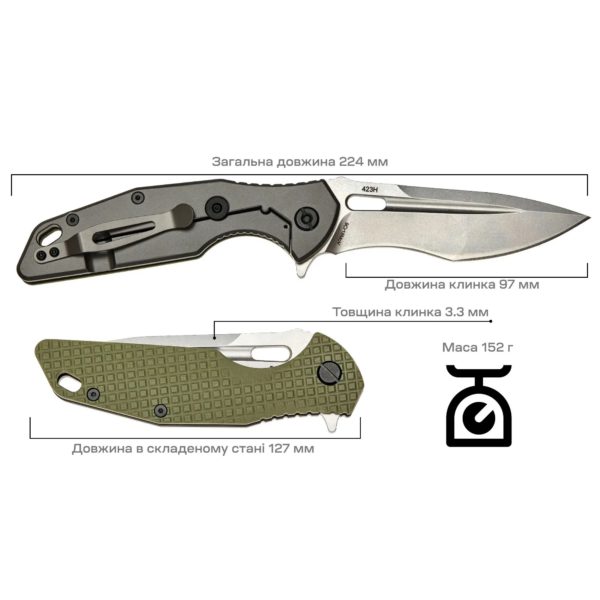 Ніж Skif Defender II SW к:olive