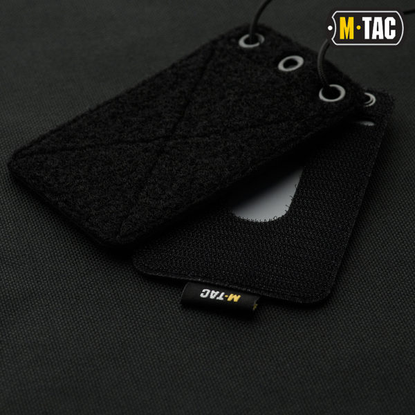 M-Tac бейдж з прозорою панеллю Black