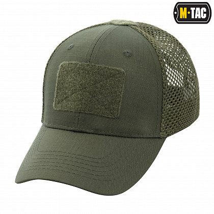 M-Tac бейсболка з липучкою та сіткою Flex ріп-стоп Army Olive