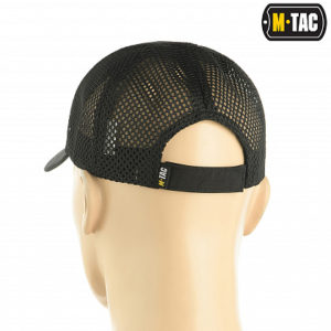 M-Tac бейсболка з липучкою та сіткою Flex ріп-стоп Black (3)