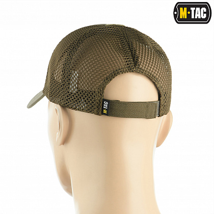M-Tac бейсболка з липучкою та сіткою Flex ріп-стоп Dark Olive