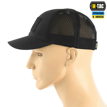 M-Tac бейсболка тактична з сіткою Elite Flex Black S/M