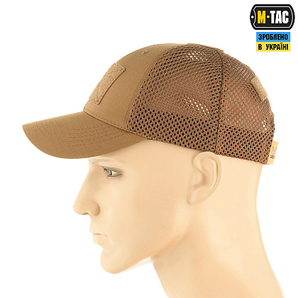 M-Tac бейсболка тактична з сіткою Elite Flex Coyote Brown