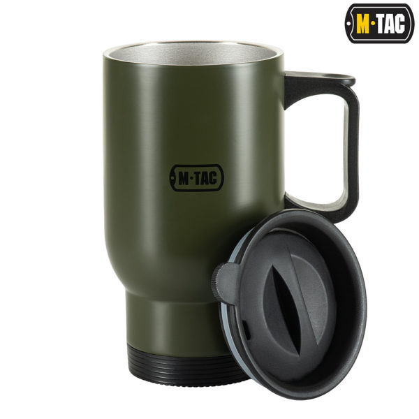 M-Tac термокружка 450 мл. з кришкою олива