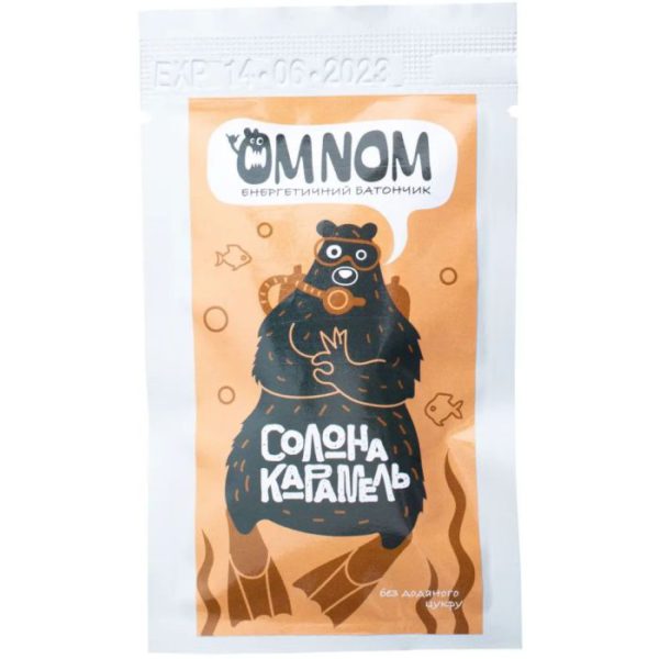 Батончик "ОМ-НОМ" солена карамель