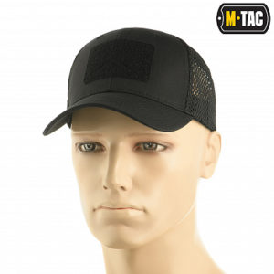 M-Tac бейсболка з липучкою та сіткою Flex ріп-стоп Black