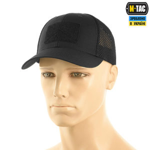 M-Tac бейсболка тактична з сіткою Elite Flex Black S/M